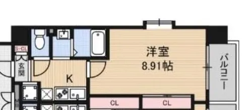 大阪府大阪市浪速区浪速西1丁目【マンション】の間取り
