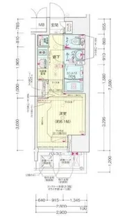 プレサンス天満橋ヴェルエラ【7階】の間取り