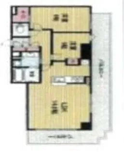 プラウドタワー安堂寺【7階】の間取り