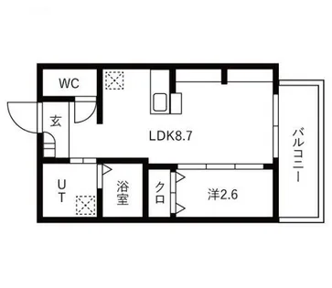 大阪府堺市堺区三宝町3丁【アパート】の間取り