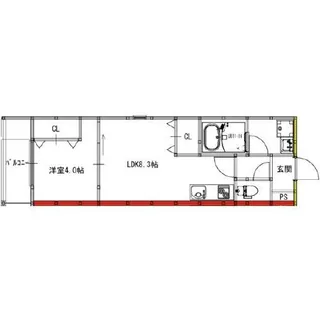 大阪府堺市堺区北向陽町1丁【アパート】の間取り