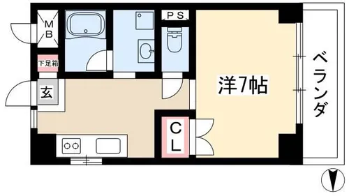 パティオ新栄【402号室】の間取り