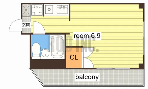 エレーヴ新在家【203号室】の間取り