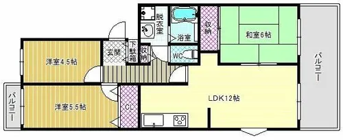 ペシュ・メゾン新熊【2階】の間取り