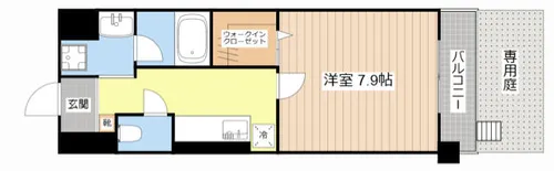 ブルームメゾン南草津【1階】の間取り