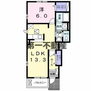 ラッフィナートⅠ【1階】の間取り