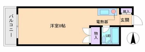 シャレール長居【2階】の間取り