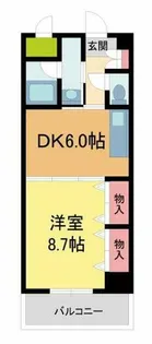 ヴィラ ヴァレ オカモト イースト【405号室】の間取り