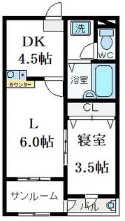Flora S.E. 12th【207号室】の間取り