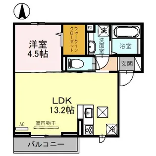 カザ オリーブ EAST【203号室】の間取り