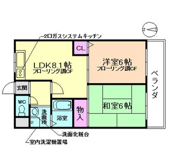 ラ・フォーレ豊中【3階】の間取り