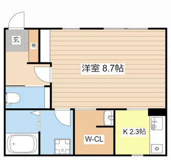 Domani音羽 South【102号室】の間取り