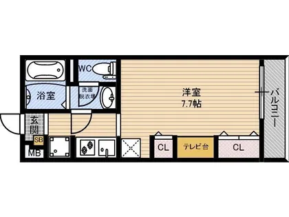 大阪府大阪市福島区吉野3丁目【マンション】の間取り