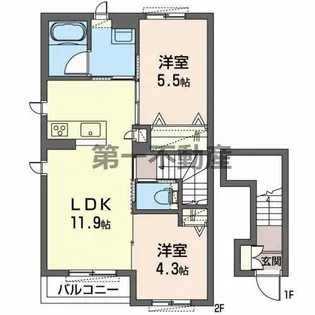 リビエラ【2階】の間取り