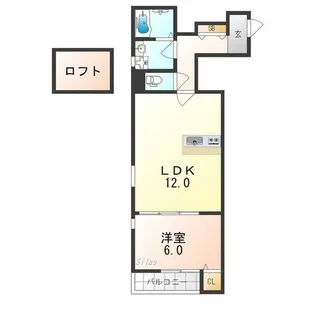 ハウスモメゾン大浜A棟【3階】の間取り