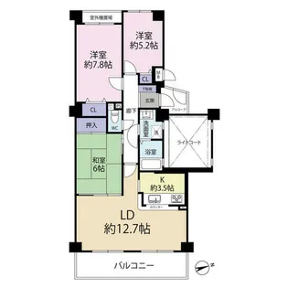 神戸北町ソレアードコートB棟(0005882)【4階】の間取り