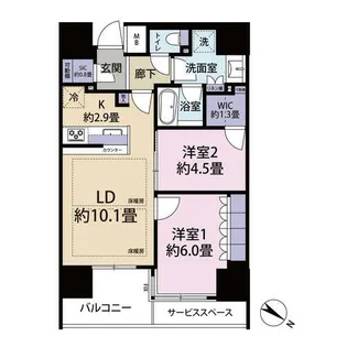 ザ・パークハウス神戸三宮(0005937)【9階】の間取り