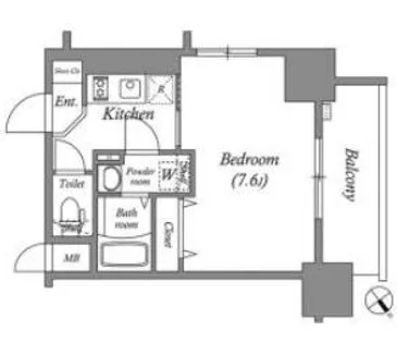 エスリード大阪城アクシス【9階】の間取り