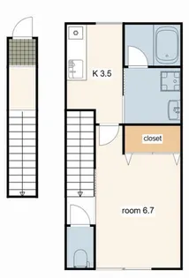 リープラス赤穂Ⅱ【2A号室】の間取り