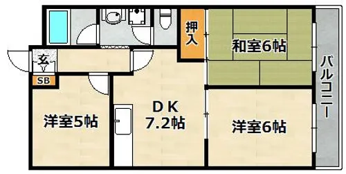 メゾン菊水【302号室】の間取り