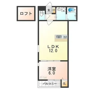 ハウスモメゾン大浜B棟【3階】の間取り