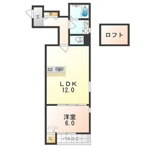 ハウスモメゾン大浜B棟【3階】の間取り