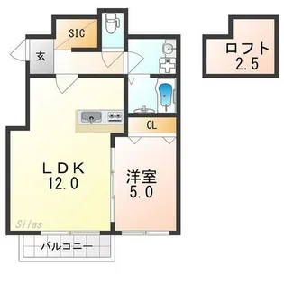 ハウスモメゾン大浜B棟【3階】の間取り