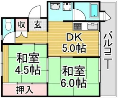 福岡県福岡市南区的場2丁目【マンション】の間取り