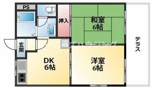 フレグランス玉井【1階】の間取り