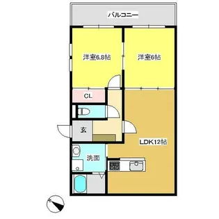 グラニートシャングリラ【103号室】の間取り