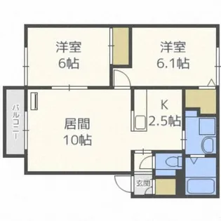 ルミエールシエルI【2階】の間取り