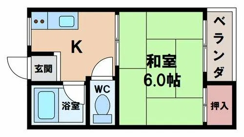 メゾン文の里【5階】の間取り