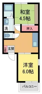 逆瀬台ハイツ【202号室】の間取り