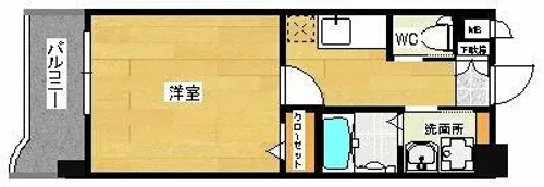 ピュアドームサンミッシェル博多【7階】の間取り