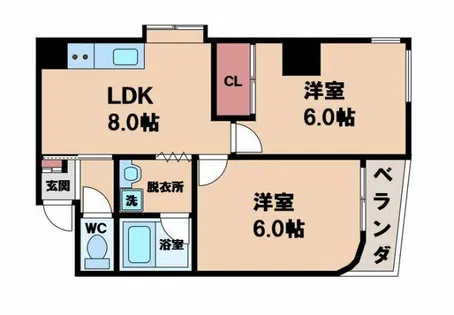 リプレ美章園【5階】の間取り