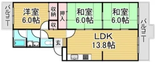 サンハイツ 森山【205号室】の間取り