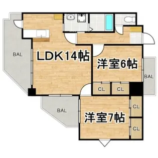 アーバニティ春日原【3階】の間取り