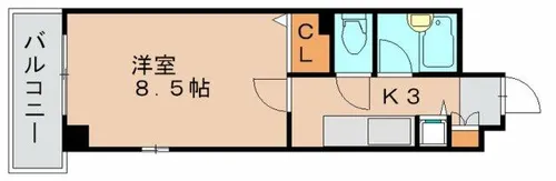 サンクスコート箱崎【1階】の間取り