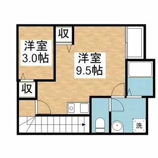 福岡県福岡市南区鶴田2丁目【アパート】の間取り