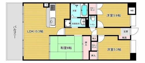 リファレンス寺塚【3階】の間取り
