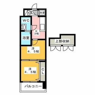 No48プロジェクト2100博多【15階】の間取り