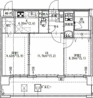 福岡県福岡市博多区三筑2丁目【マンション】の間取り