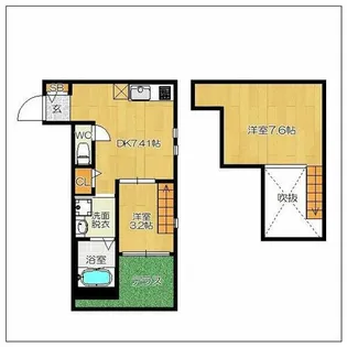 福岡県福岡市東区箱崎3丁目【アパート】の間取り
