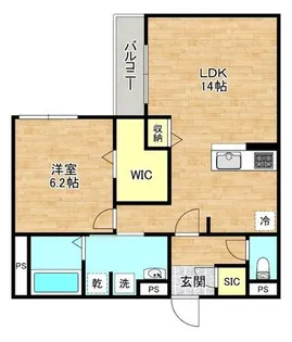 スペチアーレ赤川【1階】の間取り