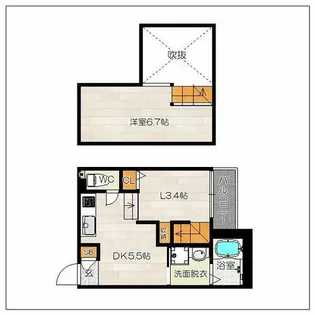 福岡県福岡市南区野間3丁目【アパート】の間取り