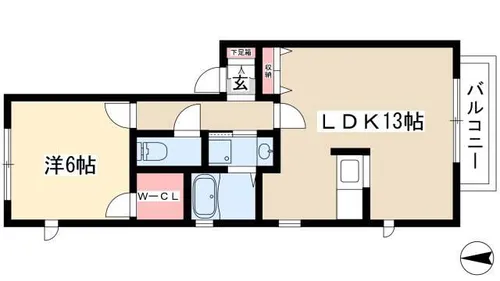 メゾン下方【103号室】の間取り