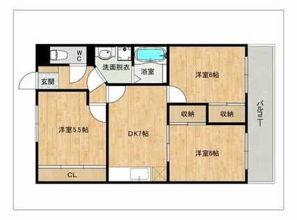 プレジデント白水Ⅰ【2階】の間取り