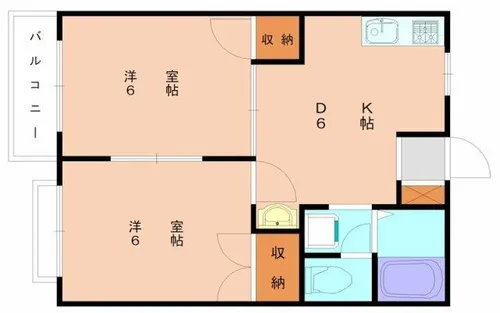 福岡県福岡市東区和白6丁目【アパート】の間取り