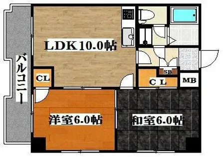 福岡県福岡市南区大橋2丁目【マンション】の間取り