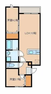 福岡県福岡市博多区諸岡1丁目【アパート】の間取り
